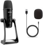 Movo UM700 Computer Condenser USB Gaming Mic with Adjustable Pickup Patterns - Microphone for PC, PS5, Podcasting, Streaming, ASMR