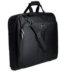 HUGH BUTLER Suit Carrier - Suit Bags for Men - Travel Garment Bags for 3 XL Suits - Suit Cover for a Businessman - Black Luggage Bag - Clothes Without Creases