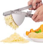 SUREWIN Potato Ricer Mashers Manual Mashed Vegetables Fruit Press, Lemon Squeezer, Baby Food Strainer Potato Ricer 100% Stainless Steel and Premium Silicone Handle 11.4x3.1x6.5 in