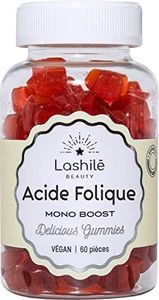 Lashilé Beauty - Compléments Alimentaires - Acide Folique (Vitamine B9) - Croissance des tissus maternels - Cure 30 jours - Fabrication Française