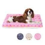 Kekuningan Dog Bed Mat Small Washable Dog Crate Mattress for 24 inch Cage Soft Flat Pet Cushion Bedding Puppy Pillow Blanket for Cats Puppy Dogs Reversible 60x46cm