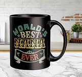 ECFAK World's Best Nana Ever Printed Black Mug Gift for Nana/Nanu/Nanna Loving Surprice in Birthday/Anniversary/Special Day (Glossy 11oz Cup)