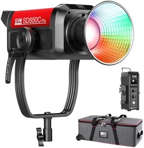 GVM 650W RGB Video Light, Studio Lights with Bowen Mount, 101000 Lux/1m Photography Lighting of DMX, RDM, COB Continuous Output Recording, Film Photo Spotlight, IP65, 2000-10000K, CRI 97+