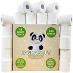 Panda Soft - 48 x 240 Sheet - Bamboo Toilet Rolls - 3 Ply - Plastic Free Packaging - 100% FSC