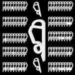 100PCS Gutter Hanging Hooks Fascia Clips for Outdoor Christmas Decoration Xmas String Icicle Fence Lights Fairy Weatherproof Gutter Guard Heavy Duty Clips White