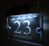 Contemporary Solar Light House Signs Plaques Door Numbers 1-99999 Street Name For Wall Personalised! LED