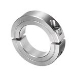 uxcell Double Split Clamp-On Shaft Collar 1-1/2" Bore Two-Piece Clamping Collar, 2-3/8" OD, 9/16" Width, 304 Stainless Steel Axle Collar Clamp, Set Screw Style