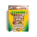 Crayola Canada Col of The World,24CT,MKRS,REG,BL,Gift for Boys and Girls, Kids, Arts and Crafts, Gifting