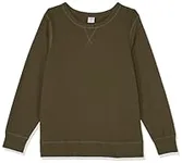 Amazon Essentials Women's French Terry Fleece Crewneck Sweatshirt (Available in Plus Size), Olive, Medium