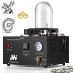 Newhai 3-in-1 Vacuum Casting Machine, 2100℉ Gold Melting Furnace with 2KG Graphite Crucible & 4L Vacuum Chamber for Vacuum Extraction & Suction &Melting (Vacuum Pump Not Included)