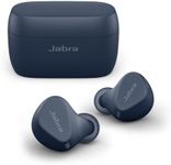 Jabra Elite 4 Active in-Ear Bluetooth Earbuds - True Wireless Ear Buds with Secure Active Fit, 4 Built-in Microphones, Active Noise Cancellation and Adjustable HearThrough Technology - Navy