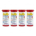 LaMotte 4-Way Insta Test Strips Plus for Swimming Pool & Hot Tub Spa - Free Chlorine, Bromine, Alkalinity, pH, Total Hardness 4 x 50