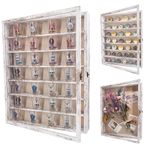 FramePro Shadow Box Frame 16x20 with Removable Shelves, Deep Memory Box Display Case for Collector, Keepsake Coins Military Medals Pins Wedding Flowers White