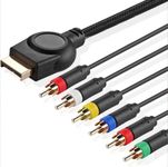 H.May 1.8M(6FT) Component RCA Cable,Premium Resolution Component RCA Audio Video Cable Compatible with PS1/PS2/PS3/Sony Gaming Console RGB+Sync