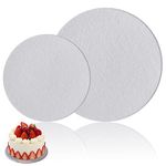 AIBAOBAO 2Pcs Cake Carriers Birthday Cake Boards 6.3''+8.3''Cardboard Circle Cake Base Boards,16cm+21cm Cardboard Round Cake Circle Base for Cake Pizza, Dessert Cake for Birthday Wedding Party