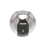 Master Lock M50XD Magnum Heavy Duty Stainless Steel Discus Padlock with Key, Silver