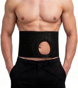 SUYIEYING Adjustable Ostomy Belt for Men & Women-Stoma Support Belt with Customizable Opening for Colostomy, Ileostomy & Urostomy Bags,Abdominal Hernia Support Belt Post-Surgery Supplies(L)