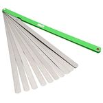 300mm/0.98in Stainless Steel Feeler Gauge, 17 Blades Met-ric 0.02-1mm Blade Tool for Measuring Gap Width and Thickness