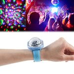 Mini Disco Ball Disco Lights for Kids, Disco Ball Watch Rechargeable Kids Night Light Usb Star Light Projector Torch Light for Kids, Portable Wrist Disco Ball Light Battery Operated for Girls