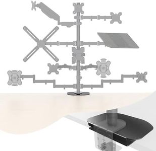 Monitor Mount Reinforcement Plate, Monitor Mount for Glass Desk, Steel Bracket Plate for Thin, Glass and Other Fragile Tabletop, fits Most Monitor Stand Grommet C Clamp Installation Hole Reinforcement