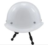 WYATT FRP Fiberglass Safety Helmet Construction Protective Helmets Anti-Smashing Work Cap Labour Engineering Impact Resistance Hard Hat (White)