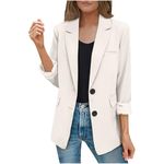 Today's Deals Cheap Stuff Under 1 Dollar Womens Bussiness Casual Blazers 2024 Fashion Open Front Suit Jacket Work Office Dressy Suits Fall Fashion Clothes Best Clearance Deals Today