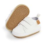 Neband Baby Shoes 6-12 Months Infant Toddler Boys Girls Sneakers Anti-Slip Sole Baby Walking Shoes Lace-up Canvas Sneakers Soft PU Leather Moccasins Shoes Fashion Casual Pre-Walkers