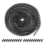 Dotlite Black Ceiling Fan Pull Chain, 120" Extra Long Rust Proof 3mm Beaded Ball Light Pulls Extension Chains with 20Pcs Connectors