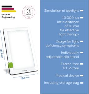 Beurer TL30 SAD Lamp – Compact Daylight Therapy Light