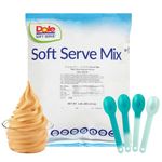 ZippySweets - Soft Serve Ice Cream Machine Mix, Orange Flavour Soft Serve Mix, 4.4 Pound Bag, Includes 4 Pack Colour Changing Spoons for a Fun Ice Cream Experience