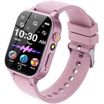 2024 Upgrade Kids Smart Watch,26 Games Kids Smartwatch Toys for Boys Girls Gifts,Alloy Metal Smart Watch for Kids with HD Camera Music Video Pedometer Alarm(Pink)