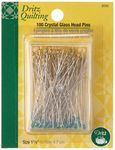 Dritz Quilting Crystal Glass Head Pins, 1-7/8-Inch, 100 Count