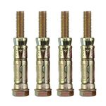 DB Tek Brass Coated Heavy Duty fixing anchor bolt - Wall Fasteners (12mm) - 4pcs