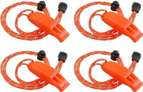 JZUNHN 4PCS Safety Survival Whistles, Super Loud Safety Whistle with Lanyard, Ideal for Kayaking, Boating, Swimming, Water Survival, Hiking, Camping, Climbing