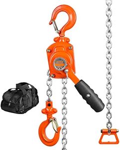 VEVOR Manual Lever Chain Hoist, 1/2 Ton 1100 lbs Capacity 10 FT Come Along, G80 Galvanized Carbon Steel with Weston Double-Pawl Brake, Auto Chain Leading & 360° Rotation Hook, for Garage Factory Dock