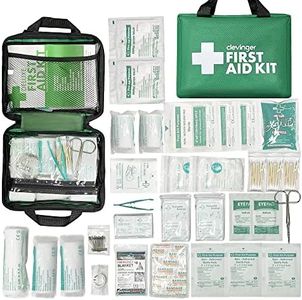 210pcs First Aid Kit, Clevinger Personal Emergency Survival Kit, Travel First Aid Pouch for Family Hiking Backpacking Camping Car & Cycling with Portable Bags, ARTG Number 393861 (1)