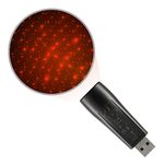 BlissLights Starport USB Laser Star Projector for Game Room Decor, Bedroom Night Light, or Mood Lighting Ambiance (Red)