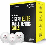 PRO SPIN Ping Pong Balls - 3-Star Elite White Table Tennis Balls | Tournament Level 40+ ABS Professional Quality | Perfect Spin, Competition Level Accuracy (40ct)