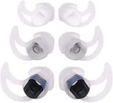 QC20 3 Pairs (S/M/L) Replacement Silicone Earbuds Ear Tips Buds Eargel Isolation Double Flange Compatible with Bose QuietControl 30 QC20 QC20i QC30 Soundsport SIE2 SIE2i IE2 IE3 Wireless Earphones (White)