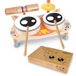 STOIE's Kids Drum Kit -Baby Drum Set age 3 -Wooden Kids Musical Instruments for 1 year old -Toddler Drum Set age 7 -Baby Musical Instrument 6-8 -Baby Drums 1 year old