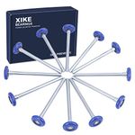 XIKE 12 Pack 2" Nylon Garage Door Roller 7" Stem, Quiet/Durable and High Load, Use 6200-2Rs Double Seals Precision Bearings. Blue
