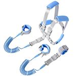 Toddler Leash,2 in 1 Toddler Harness Leash Anti Lost Wrist Link with Lock for Toddlers Baby Wrist Leashes,Child Walking Wristband Assistant Strap Belt for Parent Kids Outdoor Activit