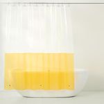 TOWN & COUNTRY PLAY Ciara Mod Colorblock Clear 100% PEVA Shower Curtain Liner with Anti-Rust Grommets, Waterproof, Clear/Yellow, 70"x72"