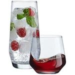 Set of 8 Clear Drinking Glasses Gob