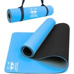 Mapache 6mm TPE Yoga Mats For Women yoga mat for men Exercise mat for home workout yoga mat for women gym mat Anti Slip Yoga mat Workout mat Yoga Mat For Kids Yoga mate gym mats for workout at home (Crystal Blue)