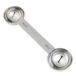 UDQYQ Stainless Steel Measuring Scoop, 30ml & 40ml Dual Sided Measuring Scoop,Handy Measuring Spoons for Protein Powder - Dry & Liquids Measuring Scoop for Coffee, Spices, Cooking.