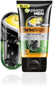 Garnier Men, Face Wash, Brightening & Anti-Pollution, TurboBright Double Action, 155 g