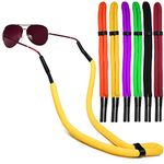 6 Pcs Floating Sunglass Straps,Adjustable Eyewear Retainer,Eyeglass Holder Safety Strap Rope Cord for Swimming, Surfing Outdoor Safety Glasses Lanyards,Colorful 6 Pack