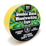 Wide Double Stick Tape Double Sided Woodworking Tape Double Sided 2" inch Wide Wood Tape for Woodworkers CNC Machines Routing Templates Strong Double Sided Tape Heavy Duty Sticky Tape 90 Feet
