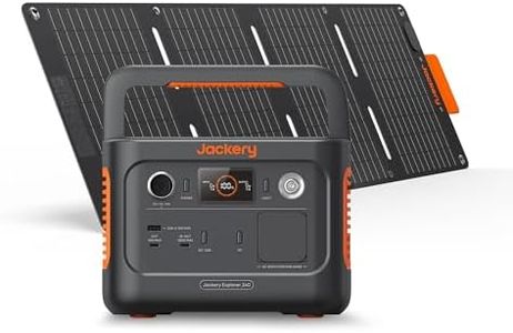 Jackery 240 v2 Solar Generator mit 40W Solarpanel, 256Wh LiFePO4-Batterie, 300W AC & 100W USB-C-Ausgang für Outdoor, Camping & Notfall (2024 Neue)